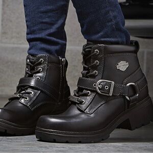Harley-Davidson Black Leather Boots
